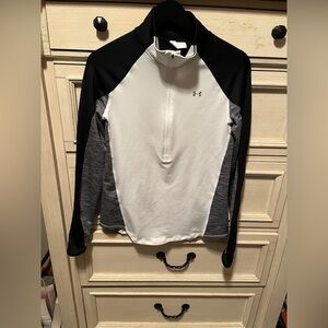 Under Armour Women’s Black and White ColdGear Half-Zip Top